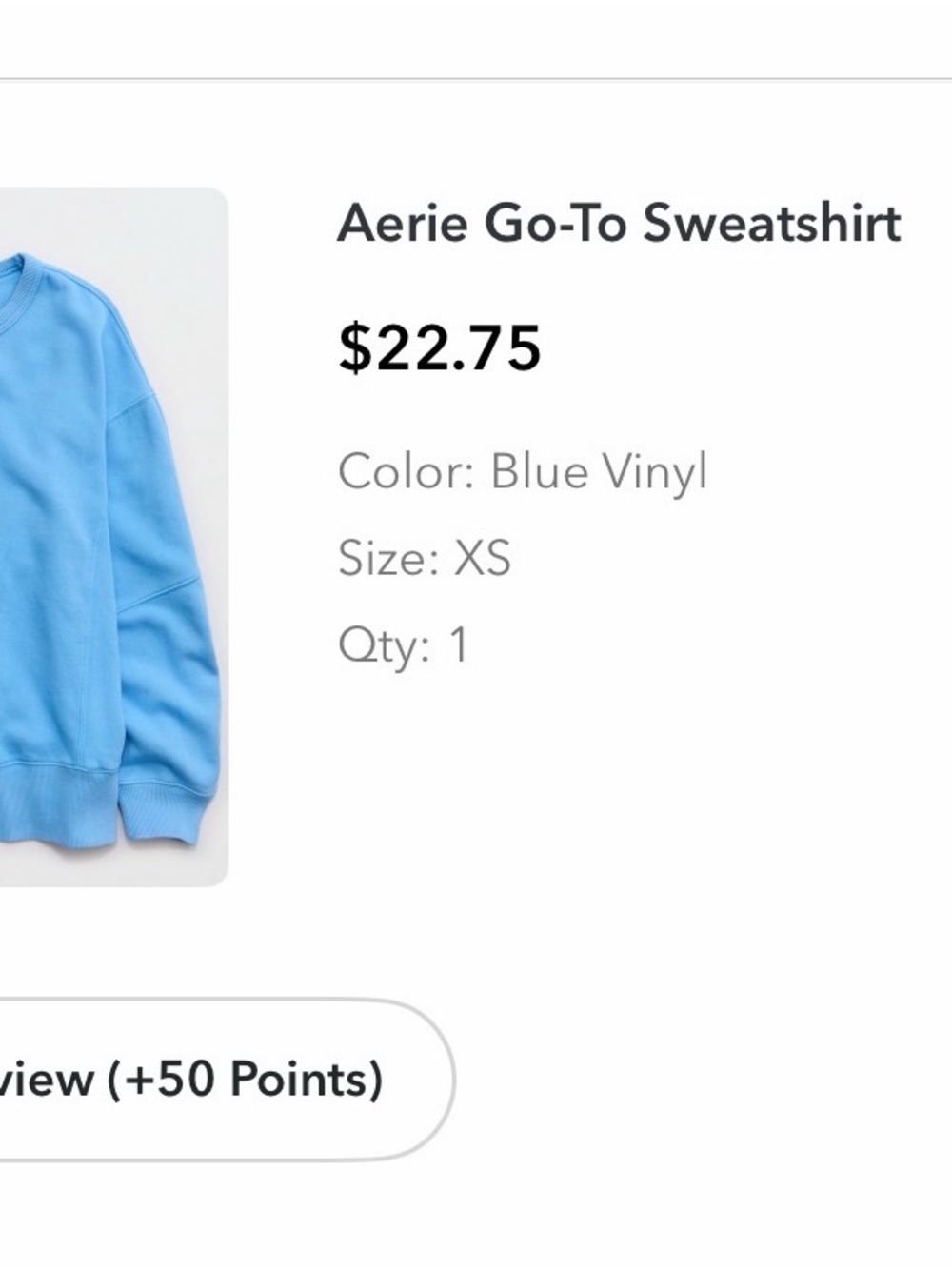 Aerie Go-To Sweatshirt - Blue Vinyl and barrel sweatpants